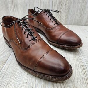 Allen‎ Edmonds Park Avenue Cap Toe Oxford Dress Shoes Mens 8.5 D Brown Leather